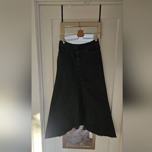 Wash Lab Denim Black Maxi Denim Skirt